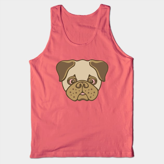 I LOVE PUGS  Cute Pug Pet Dog Lover - UnBlink Studio by Jackie Tahara Tank Top by UnBlink Studio by Jackie Tahara